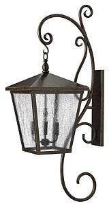 Double XL Wall Mount Lantern with Scroll