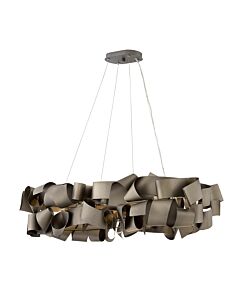 Large Six Light Linear Chandelier